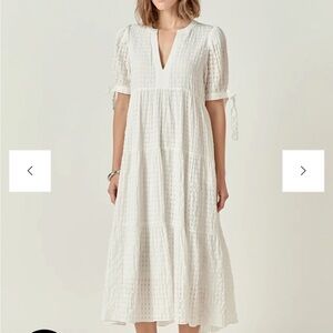 English Factory White Midi Dress